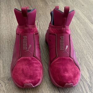 Puma Maroon Slip-On Sneakers
